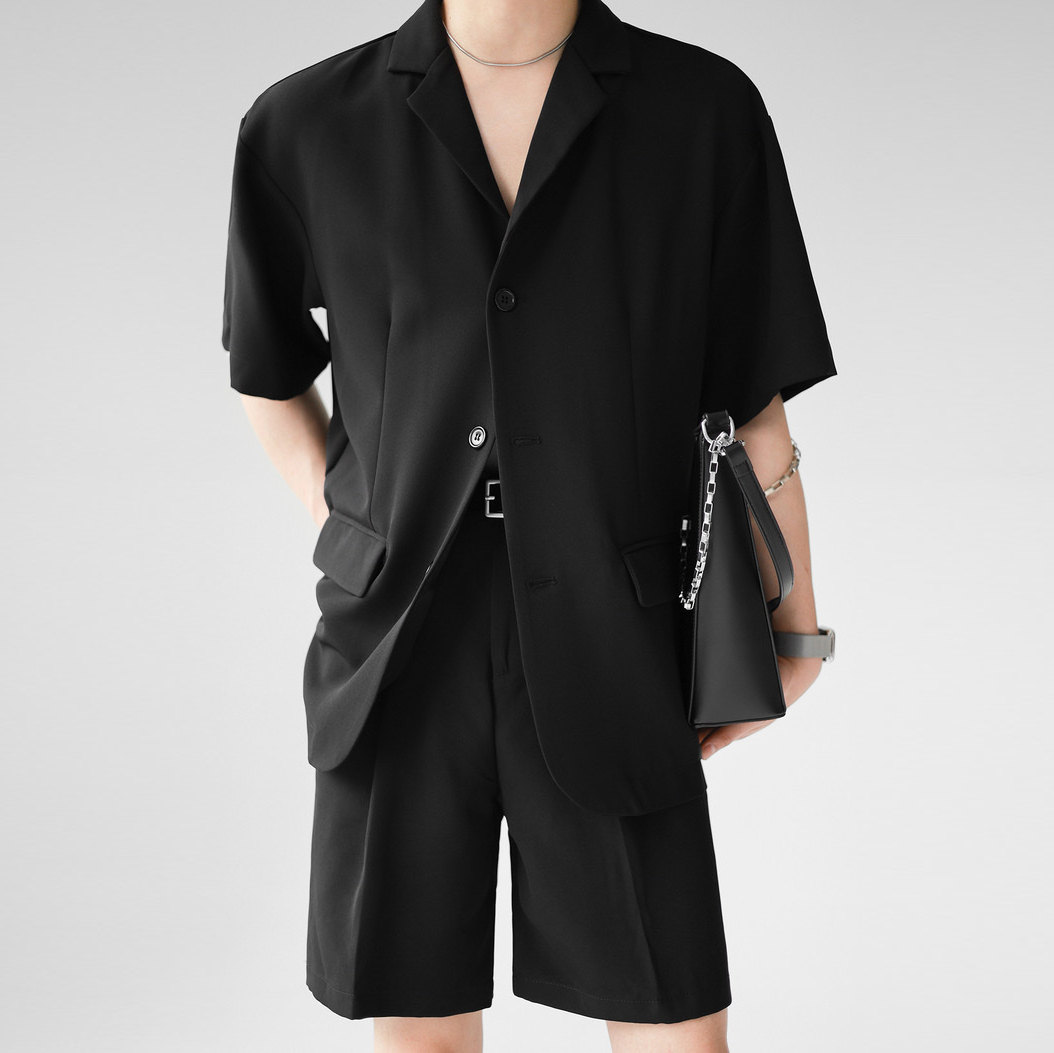 Set Blazer shorts nam sang trọng - Layunisex