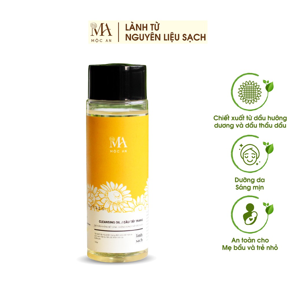 Dầu tẩy trang hướng dương mộc an cleasing oil làm sạch sâu, giảm tốc độ lão hóa 100ml