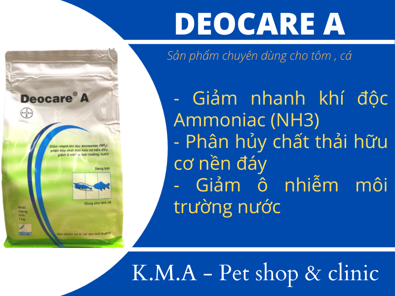 DEOCARE A gói 1kg - Xử lý nước, cấp cứu tôm cá bị nổi đầu, hấp thụ khí độc trong ao