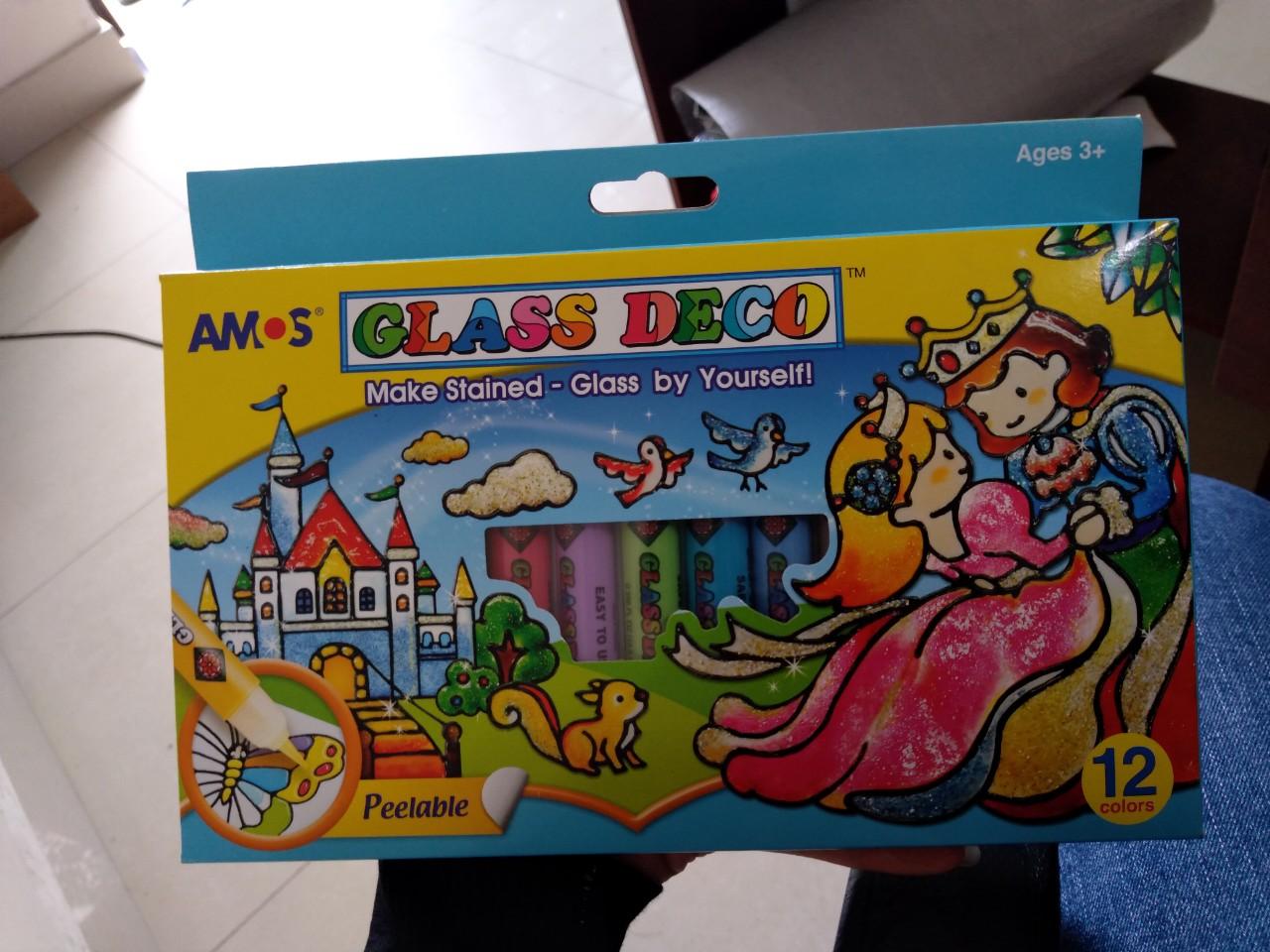 Màu vẽ trang trí trên kính glass deco amos agd3a