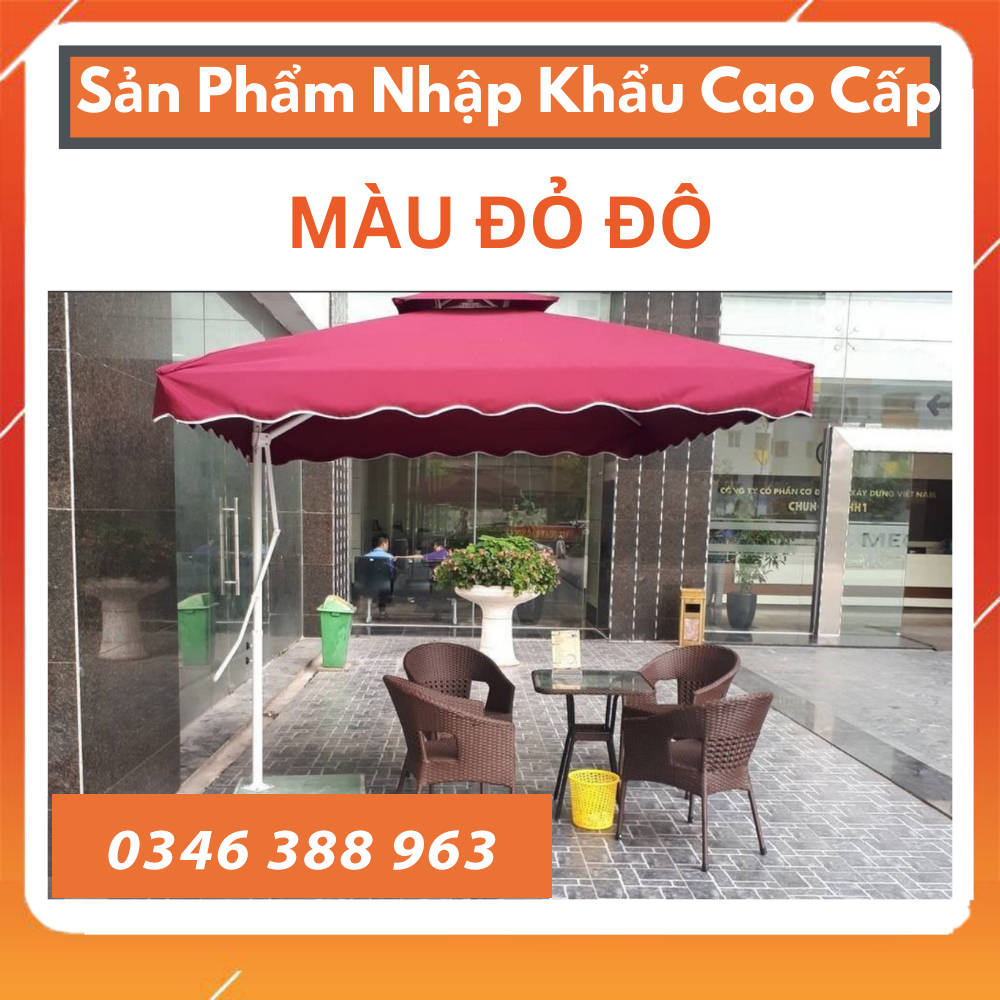 Tấm mái ô dù lệch tâm mái vuông cao cấp 2.5mx2.5m