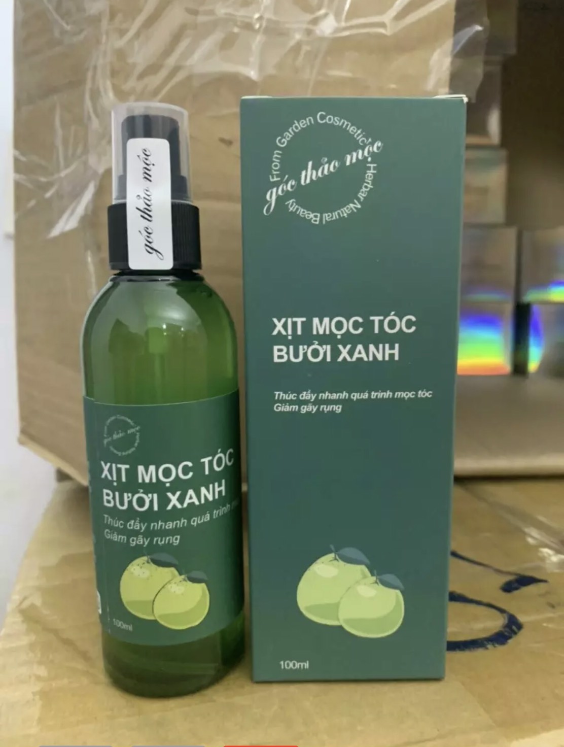 xịt mọc tóc bưởi xanh 100ml