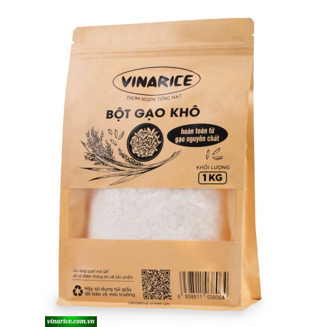 Bột Gạo Khô 1kg - nguyên liệu làm bánh