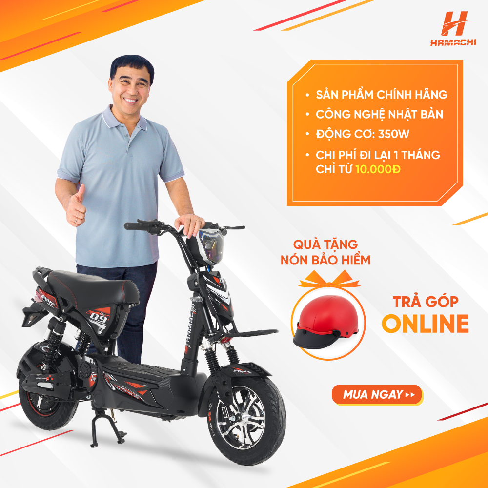 Xe Điện Cao Cấp HAMACHI Sport Thiết Kế Gọn Nhẹ Bền Bỉ Vận Hành Mạnh Mẽ Và Êm Ái 65kg