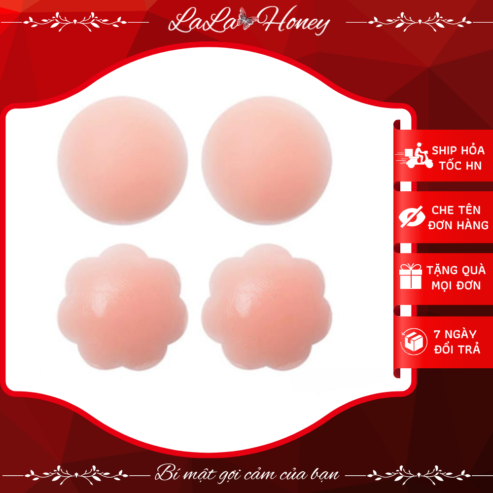 Miếng dán đầu ngực silicon, miếng dán nhũ hoa silicon, miếng dán đầu ti núm vú - lala honey