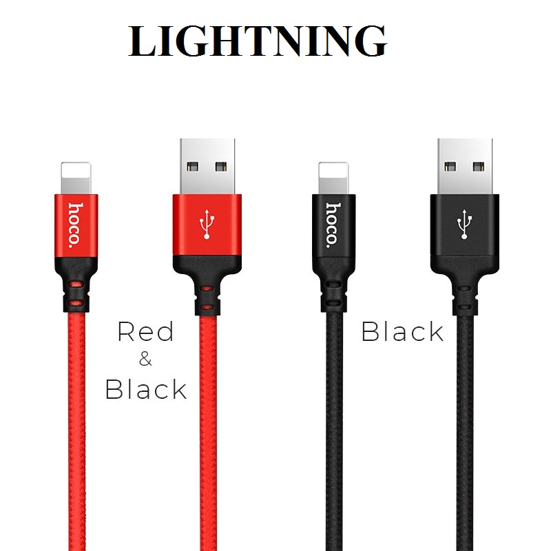 Dây cáp sạc nhanh iphone 6 7 8 x ipad usb ra lightning hoco x14 dài 1m, 2m,