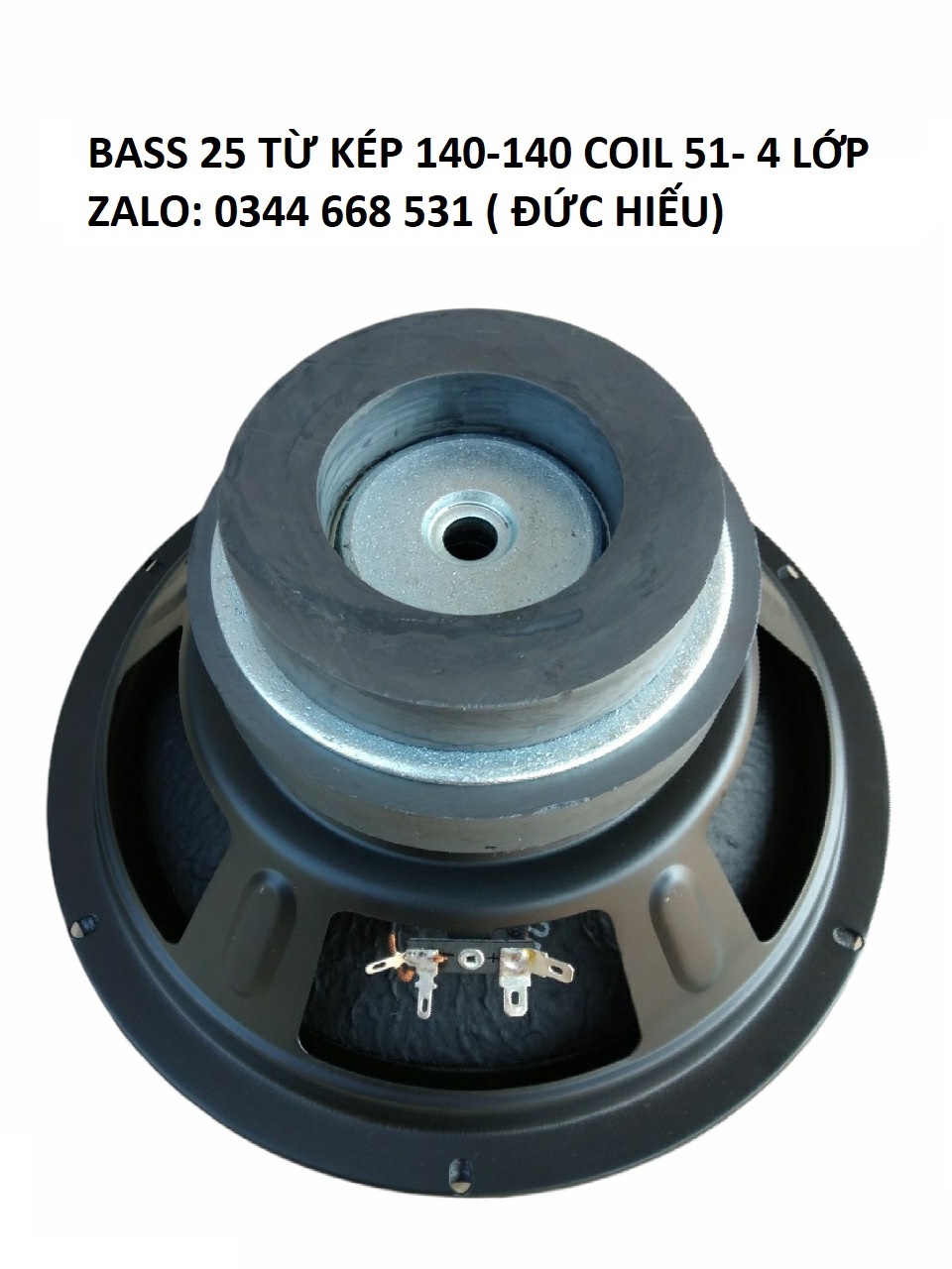 1 củ loa bass 25 từ kép 126-100 màng đen coil 38