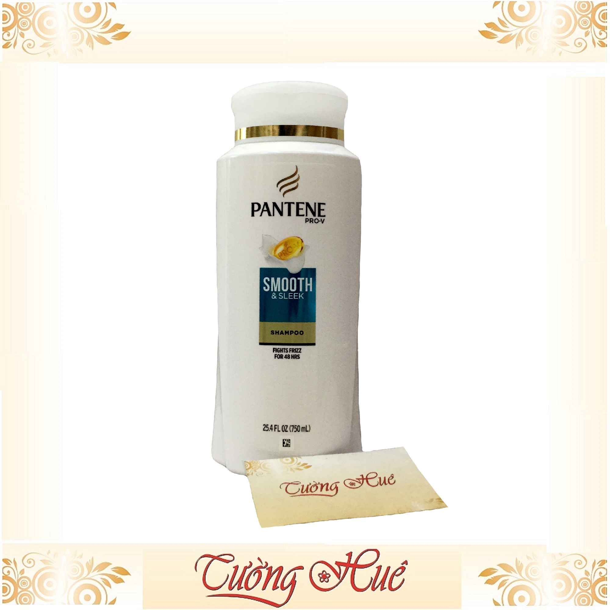 Dầu gội mềm mượt pantene pro-v smooth & sleek fights frizz for 48h shampoo - 750ml