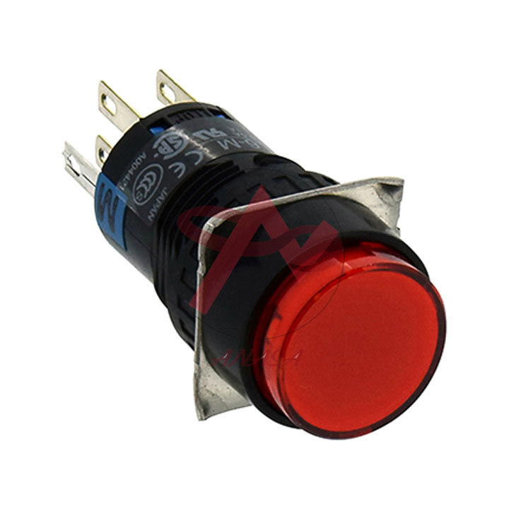 Nút Nhấn Đề 20mm 24V AL6-M Nhấn Nhả Có Đèn Nhiều Màu