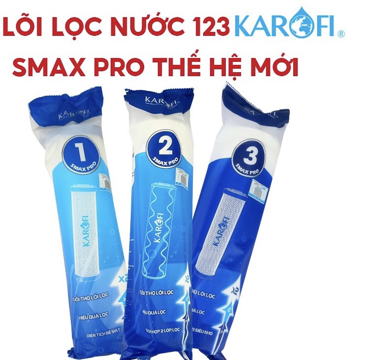 Bộ lõi lọc karofi 123 dòng lõi smax pro.lõi lọc 123 karofi
