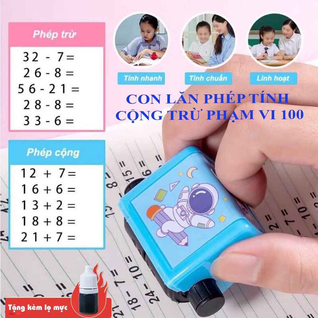 Con Lăn Tạo Phép Tính Cộng Trừ Ngẫu Nhiên, Đồ chơi dụng cụ học tập giúp bé phát triển tư duy toán học