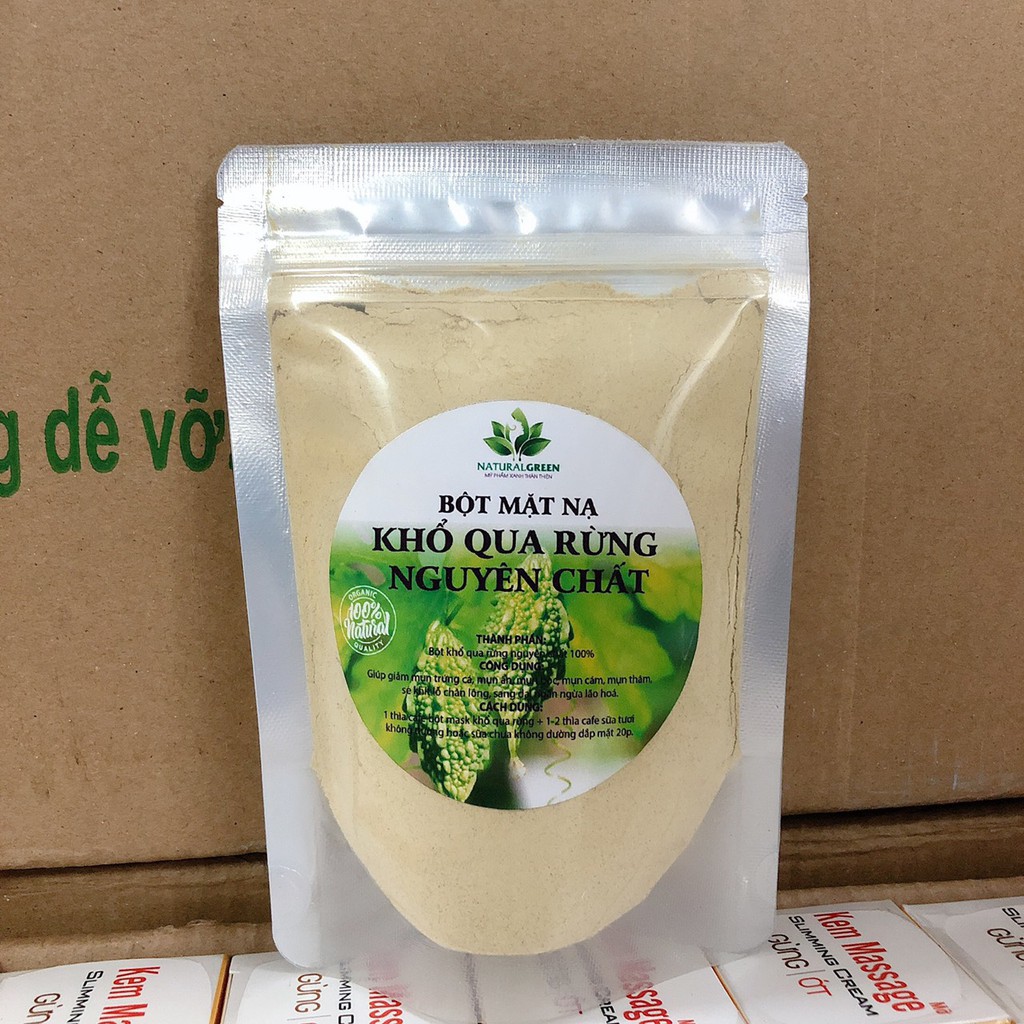 ( 100gr ) Mặt nạ khổ qua rừng nguyên chất, mặt nạ khổ qua dưỡng trắng da, giảm mụn , kiềm dầu mờ thâm nám .