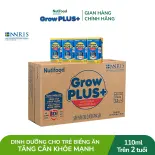 Thùng 48 hộp Sữa Nước Pha Sẵn Nutifood GrowPLUS+ Biếng Ăn (Xanh) 110ml - Hỗ trợ kích thích ngon miệng, tăng cân khỏe mạnh - Trên 2 tuổi