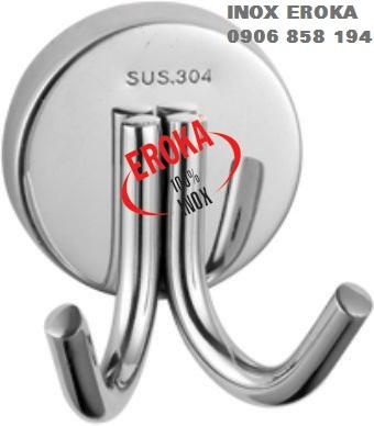 Móc áo inox eroka - móc 2 đặc inox 304 - mo-050a
