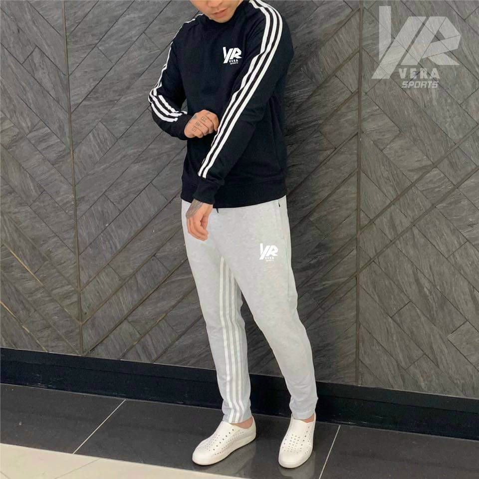 [Hoàn Tiền 15%] Bộ quần áo thể thao nam VR, thời trang nam cao cấp, chất nỉ da cá dày dặn ấm áp.