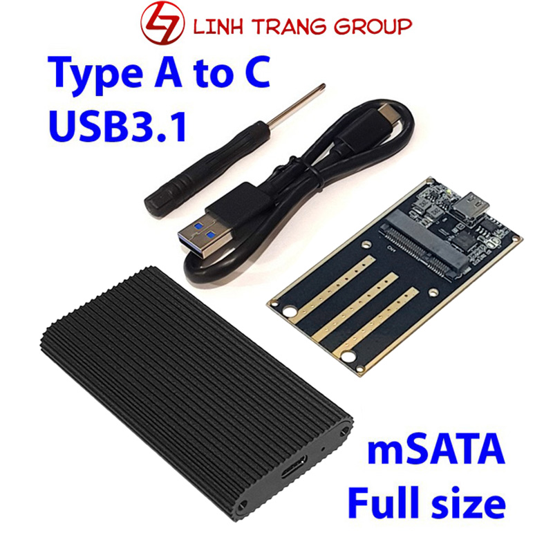 Box SSD mSATA USB-A-C 3.1 Blueendless - BX03