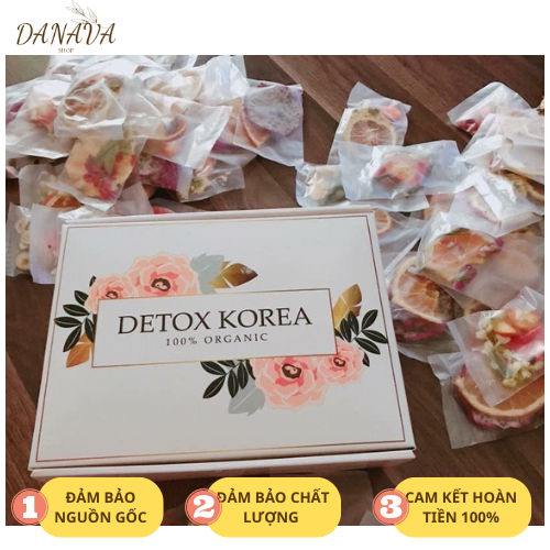 DETOX Trà hoa quả sấy khô KOREA- 40 gói - TẶNG KÈM Bình nhựa PONGDANG 600ml- Mật ong- 3 gói đường - DANA Việt Nam