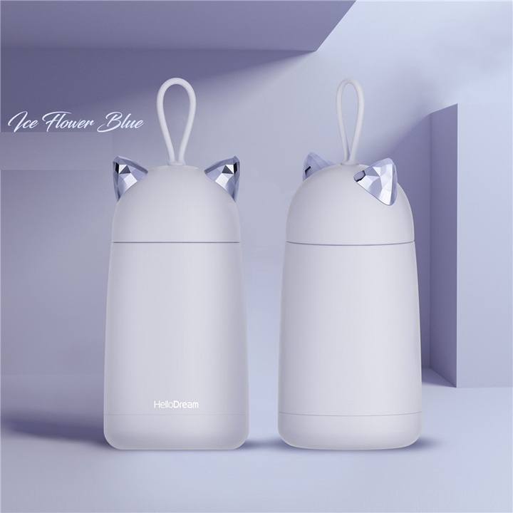 BÌNH GIỮ NHIỆT HELLO DREAM - TAI MÈO SIÊU KUTE NHIỀU MÀU SẮC - PHONG CÁCH TRẺ TRUNG CÁ TÍNH - DUNG TÍCH BÌNH 350ML