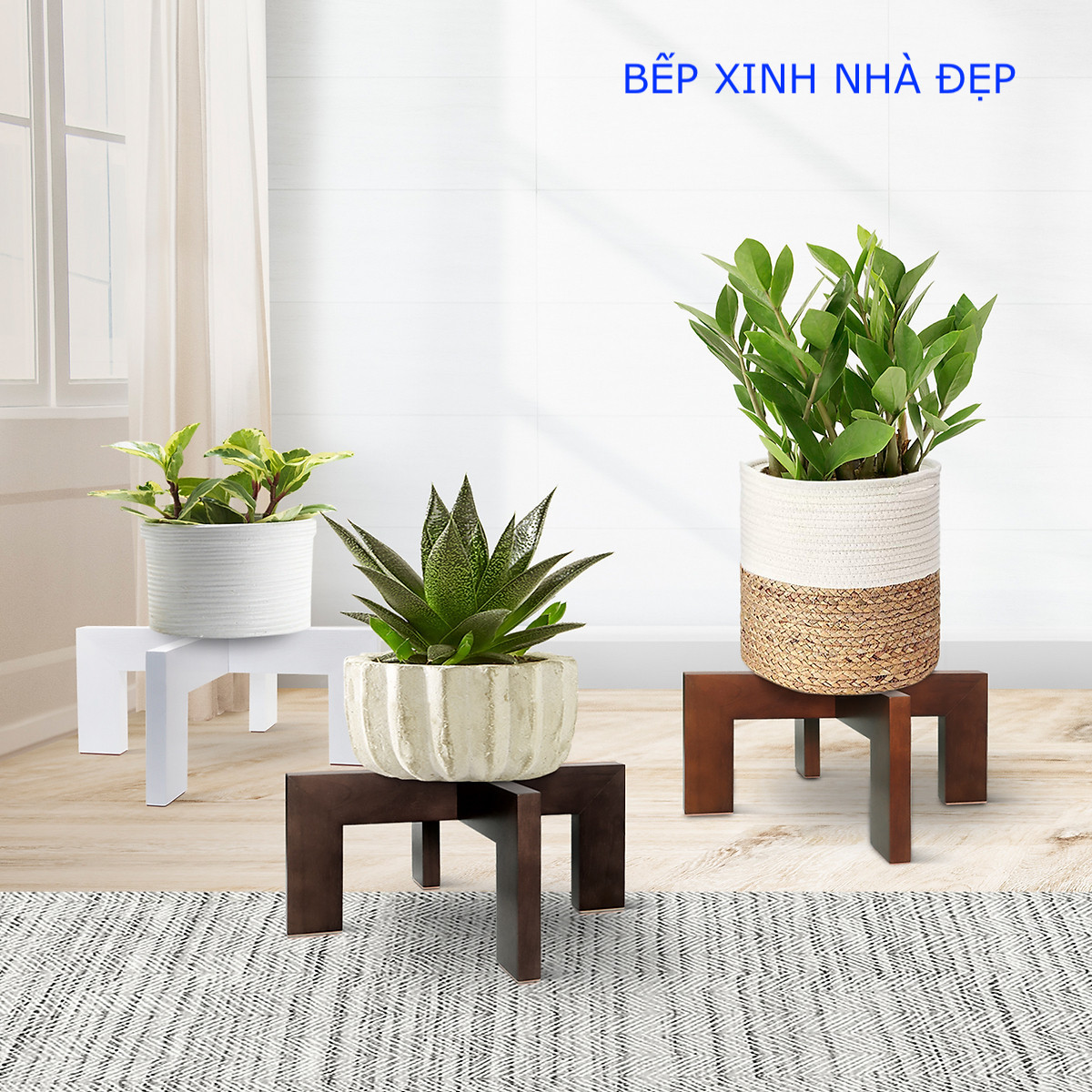 Đôn Gỗ , Giá Kệ Đế Đỡ Chậu Hoa, Cây Cảnh : Cao 15 cm x Rộng 26cm ...