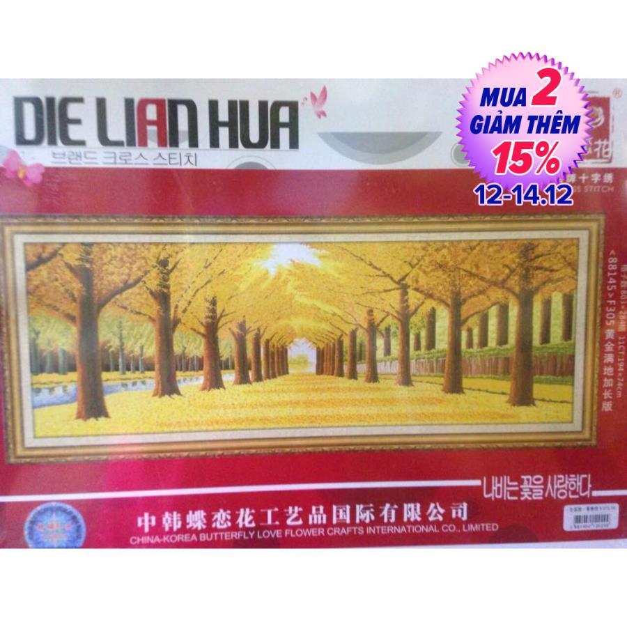 Tranh thêu chữ thập Con Đường Mùa Thu DLH-YH002 Kích thước 128cm x 68cm