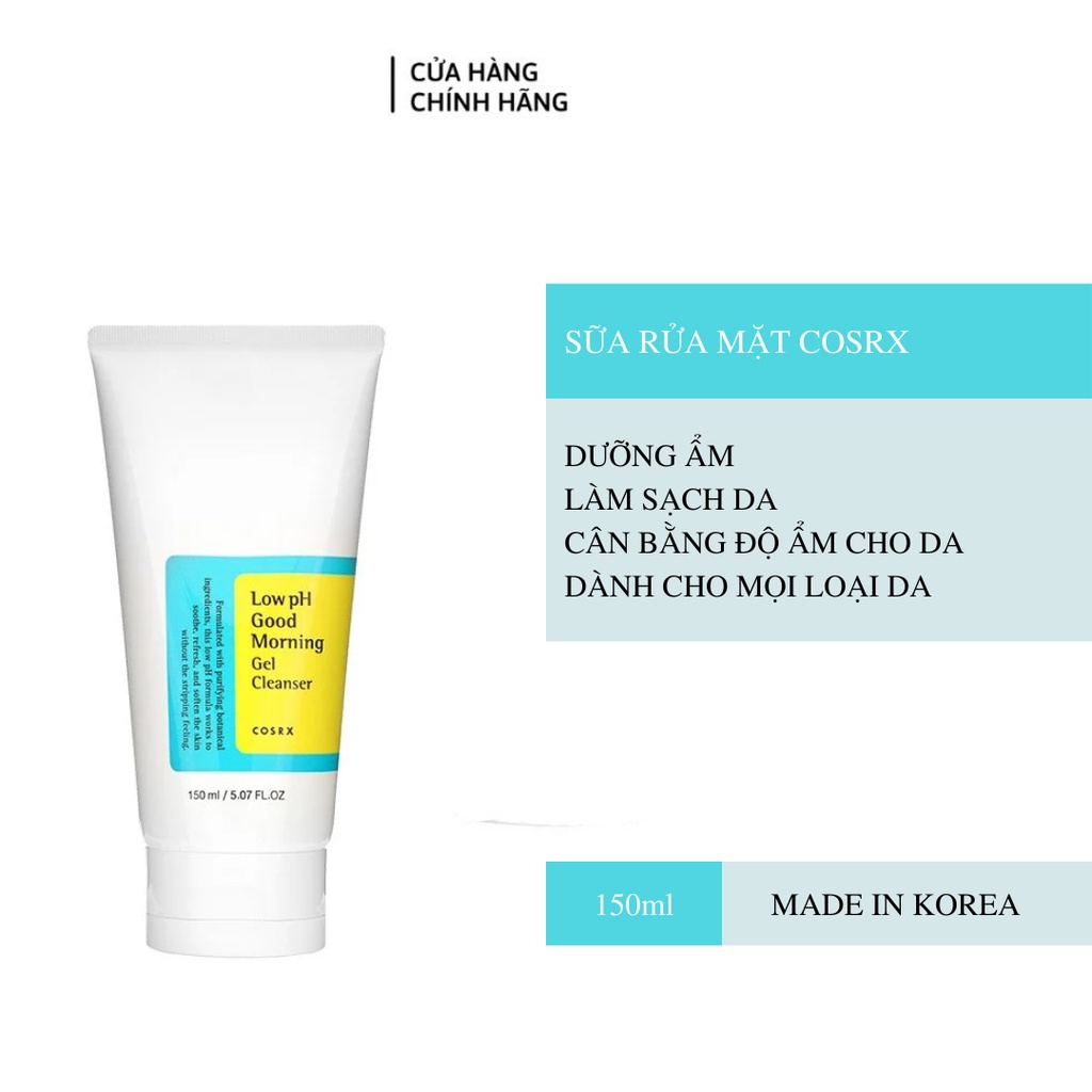 Sữa rửa mặt cosrx low ph good morning gel cleanser