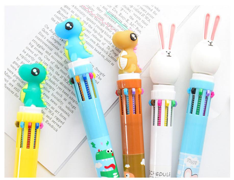 [HCM]COMBO 05 CÂY BÚT BI NHIỀU NGÒI HÌNH THÚ(MẪU NGẪU NHIÊN)