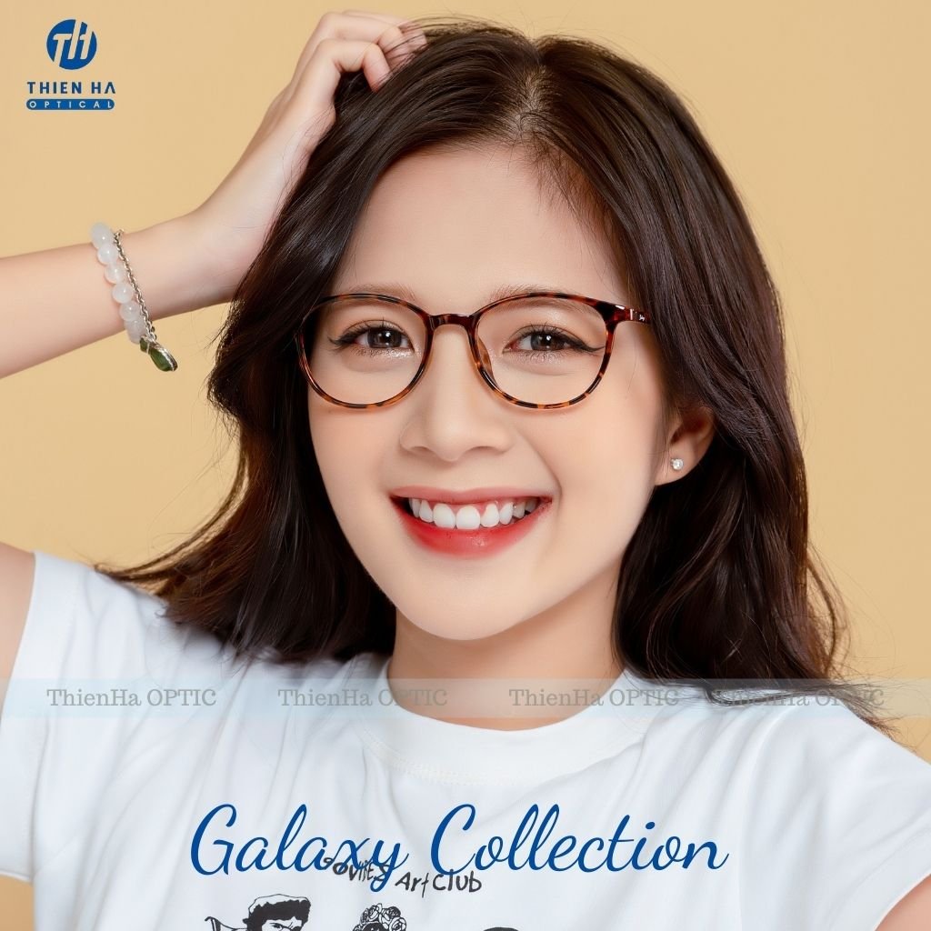Gọng kính nữ Oval KÍNH MẮT Thiên Hà dáng oval tròn nhựa dẻo-nhẹ cao cấp GALAXY GL001