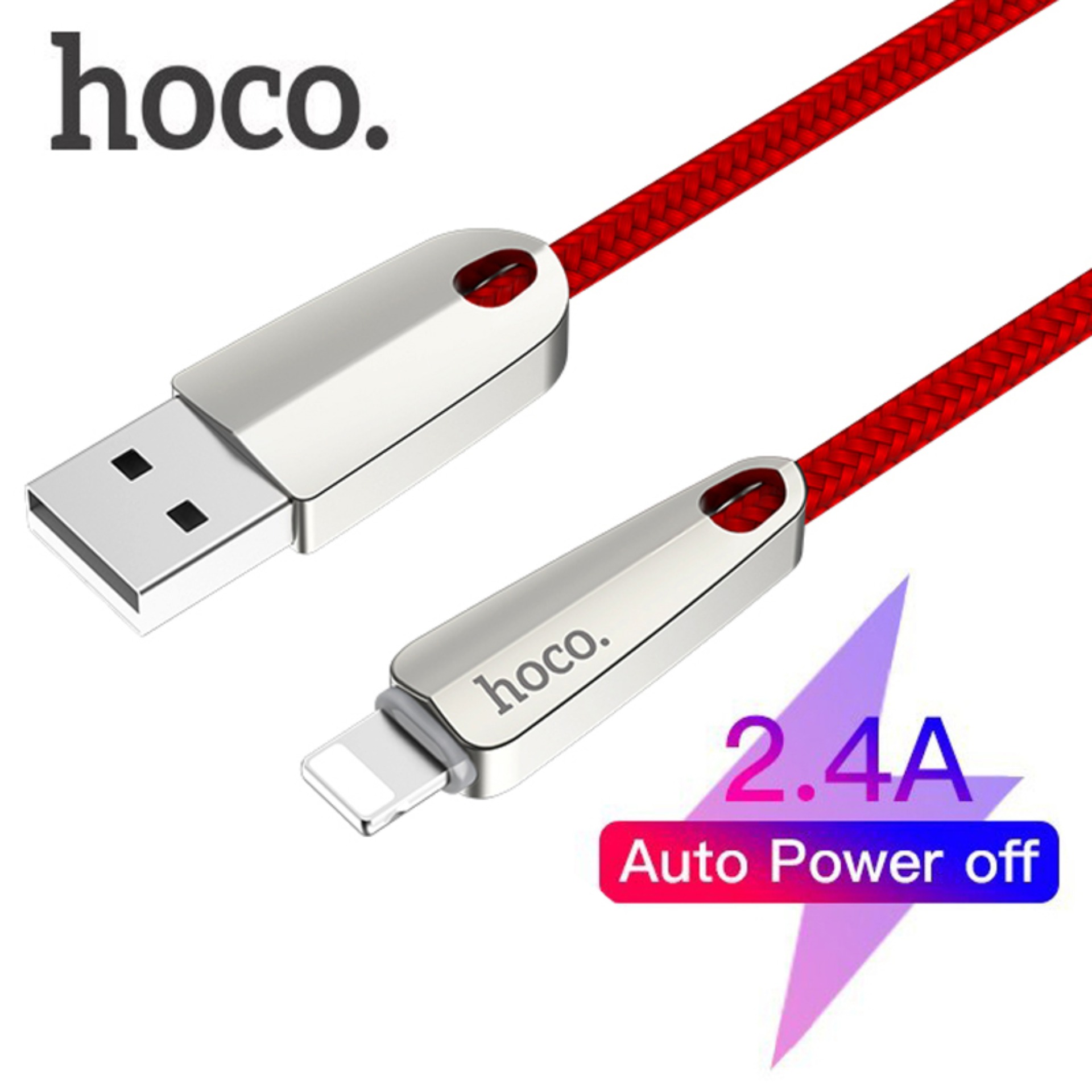 Cáp sạc Lightning Hoco U35 cho iPhone/iPad iPhone XS max iPhone 11 iPhone 11 Pro max Tự động ngắt nguồn điện sau khi sạc đầy