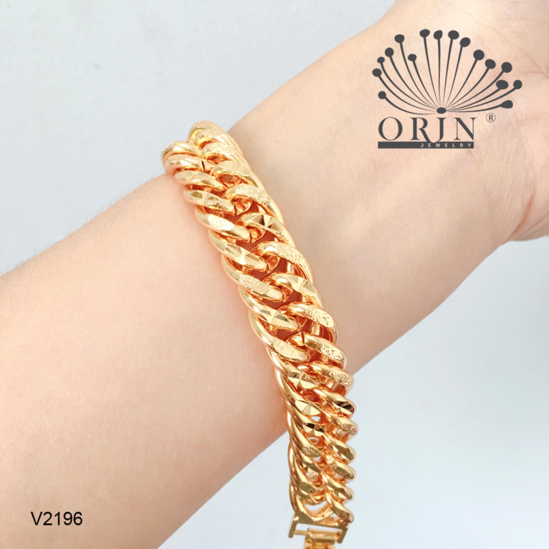 Vòng tay nam nữ, lắc tay nam nữ , lắc xích lớn, lắc lật lớn bền màu thiết kế thời thượng Orin V2196 - Long Tien