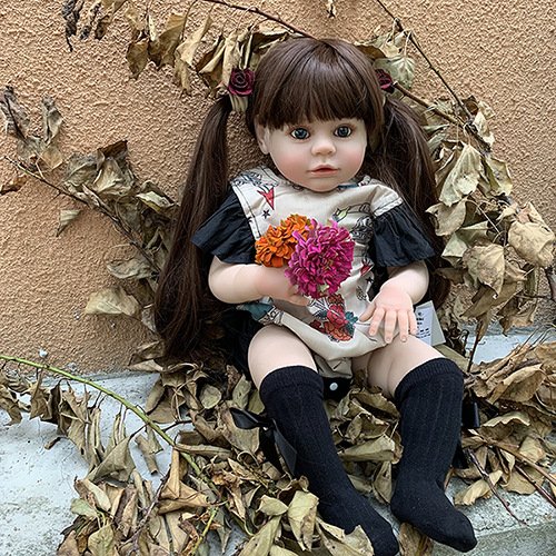 Búp bê bé gái tái sinh thân gòn bzdoll silicon reborn vinyl doll 60 cm_ 24 inch
