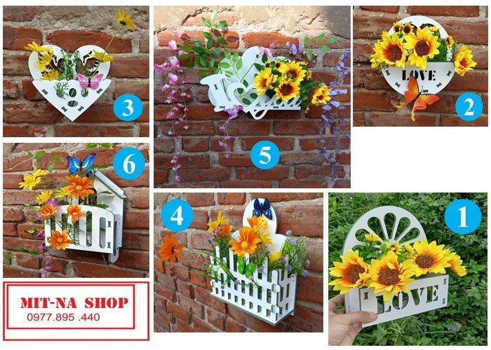 Giỏ hoa treo tường Decor trang trí - nhiều mẫu