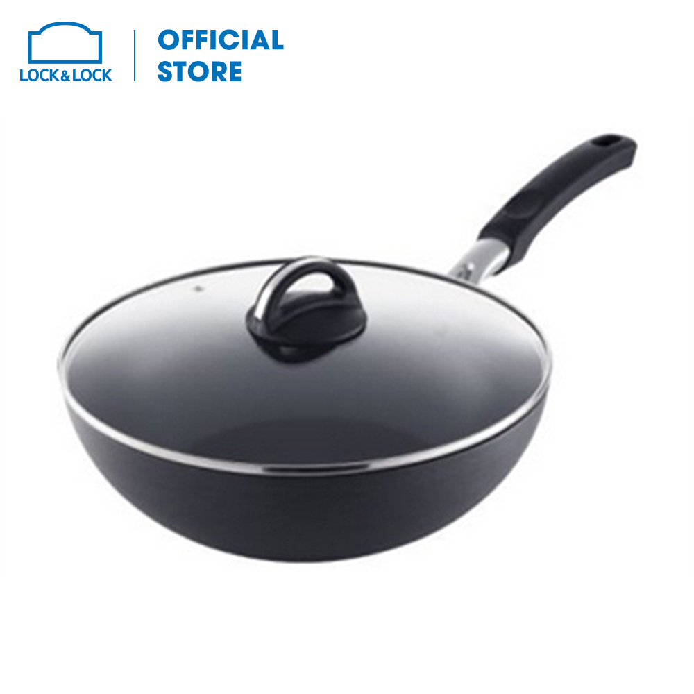 Chảo sâu lòng có nắp Cookplus Hard&Light Lock&Lock 30cm (Có thể sử dụng bếp từ)