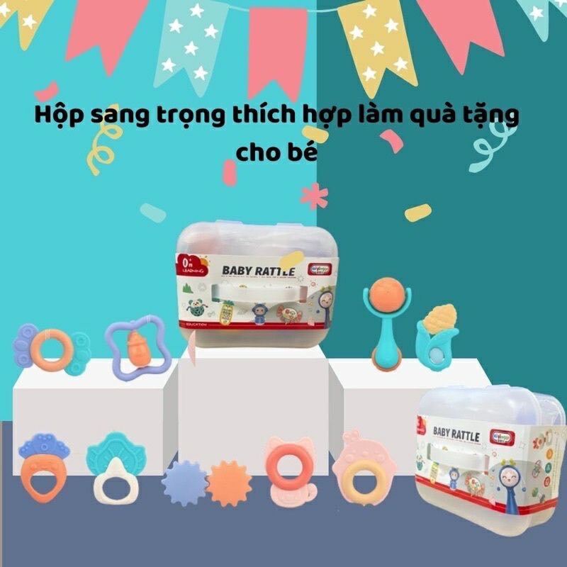 Hộp 10 xúc xắc tập gặm nướu cho bé Babyratle