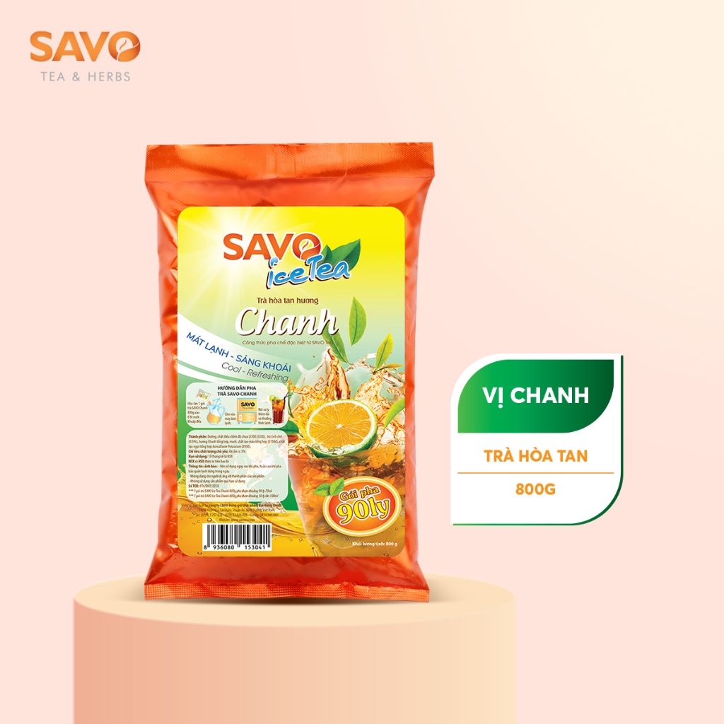 Trà chanh hòa tan savo - túi 800g