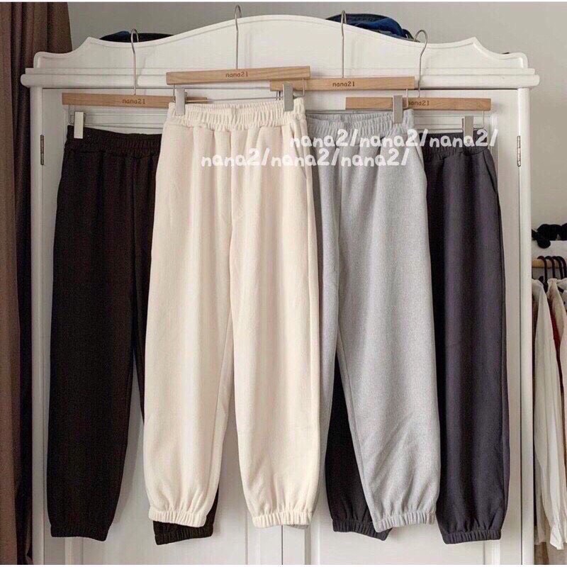 Quần nữ jogger tăm trơn TT11
