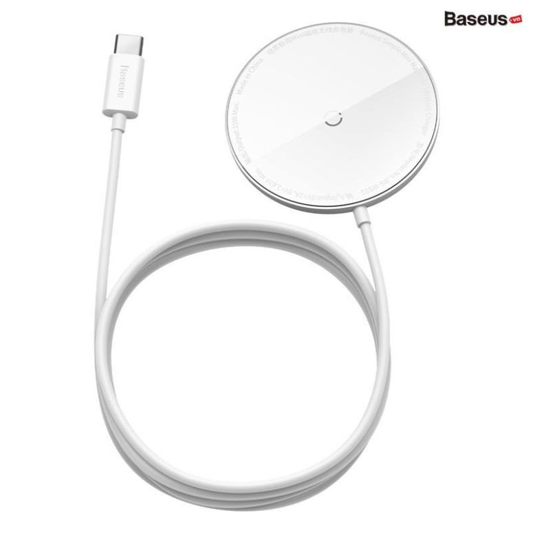 Đế sạc không dây nam châm Baseus Simple Mini Magnetic Wireless Charger