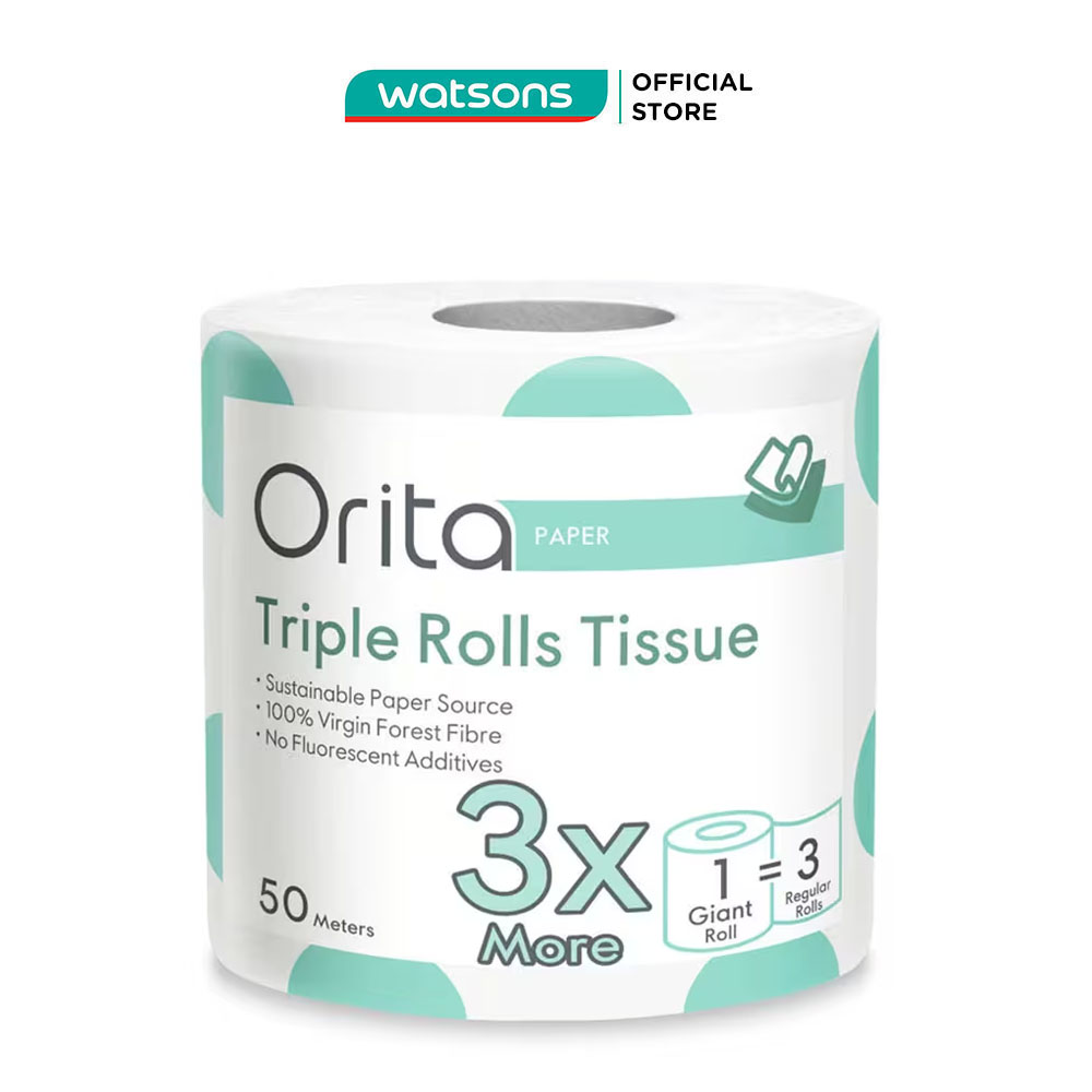 Giấy Cuộn Orita Triple Rolls Tissue 50meters roll