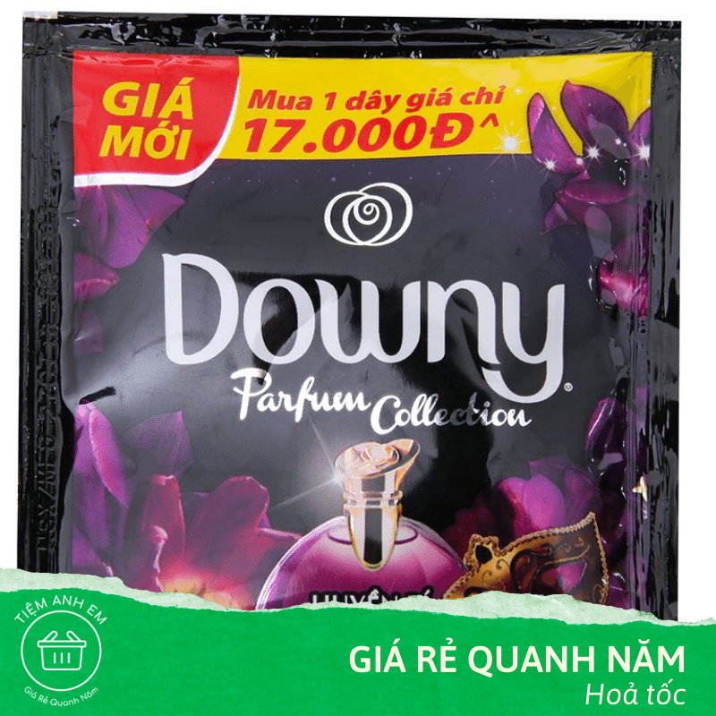 Dây nước xả vải Downy hương nước hoa huyền bí 10 gói x 20ml