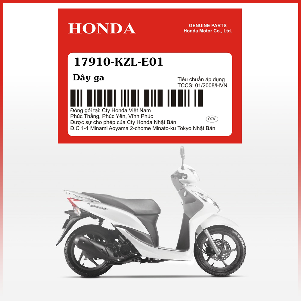 17910-KZL-E01 Dây ga Xe Honda VISION 110 (2011-2014) - CABLE COMP,THROT