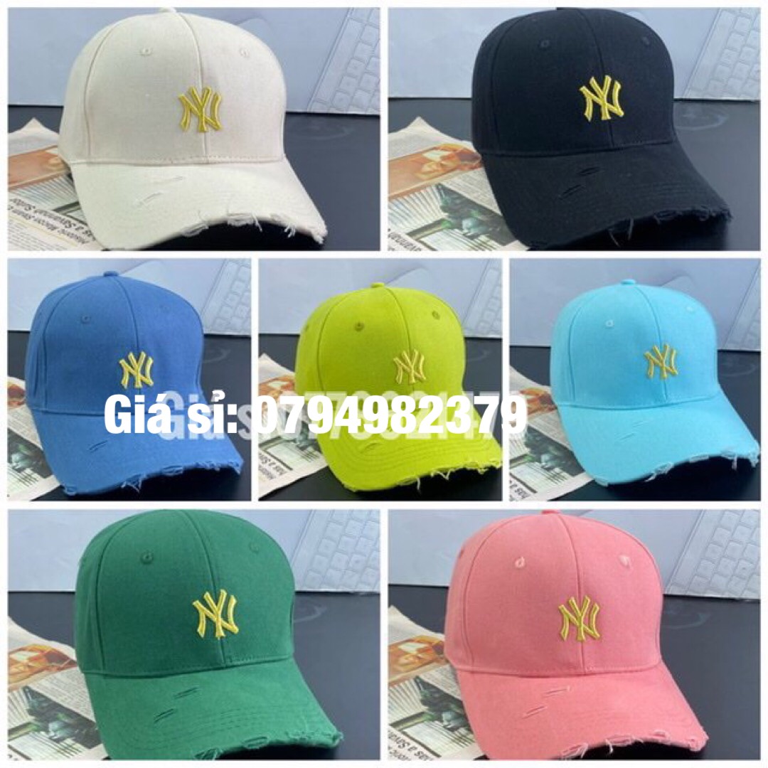 Nón kết kaki bụi bặm - Mũ lưỡi trai hàn quốc tua thêu Ny + L:A + Balenrách phong cách cool ngầu ----__/\__---- đậm chất thời trang trẻ