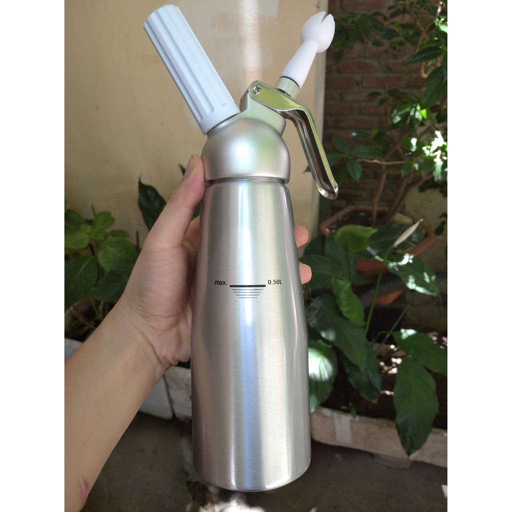 [Hàng Nhập Khẩu Giá Sỉ] Bình Xịt Kem Tươi Thép Whipper Cream 500ml-1Lít