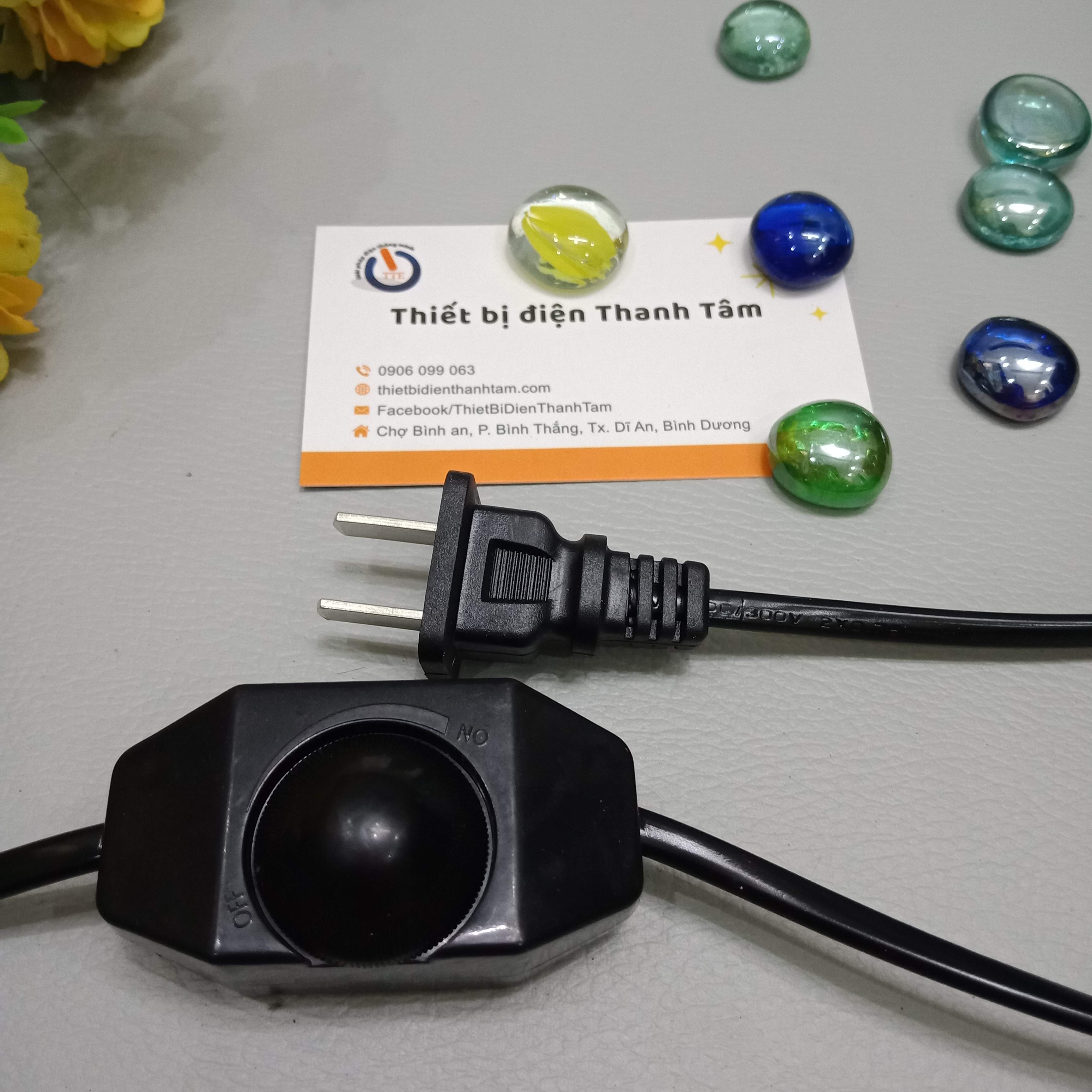 Dây điện chiết áp Dimer đèn dây tóc, phụ kiện thay thế cho đèn xông tinh dầu, có chui cắm