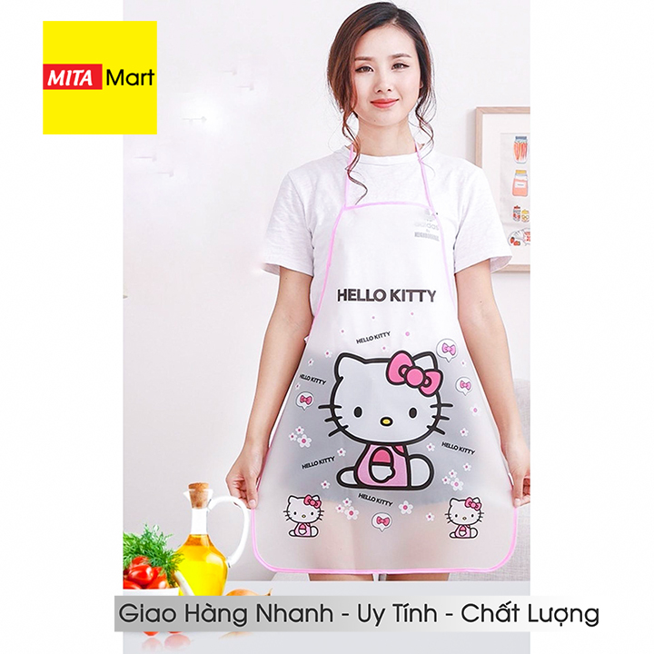 Tạp Dề Chống Thấm Nước Hình Cute - Tạp Dề Rửa Chén Chống Thấm Cute, tạp dề nấu bếp MitaMart SG