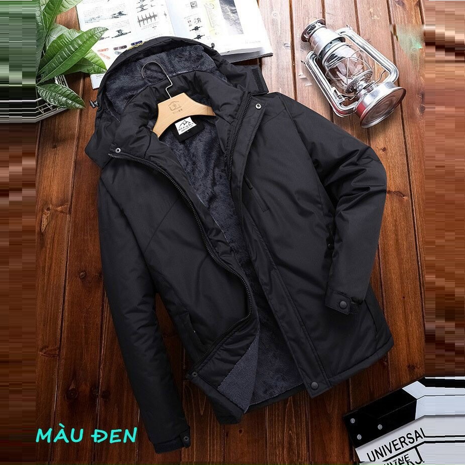 Áo khoác dù nam lót lông nón rời tns1050