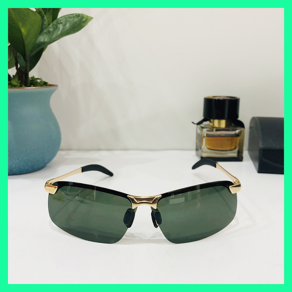 Mắt Kính Nam Phân Cực Polarized Gọng Vàng Hợp Kim