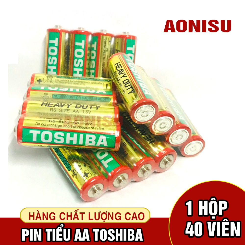 (2A) Hộp Pin Tiểu AA TOSHIBA ( Hộp 40 Viên) - Pin AA TOSHIBA, Pin 2A, Pin Sử Dụng Remote, Đồ Chơi Trẻ Em AONISU