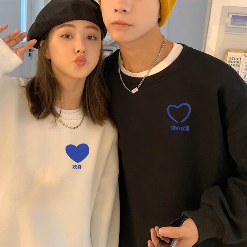 Áo đôi sweater hình trái tim, áo đôi nam nữ hot