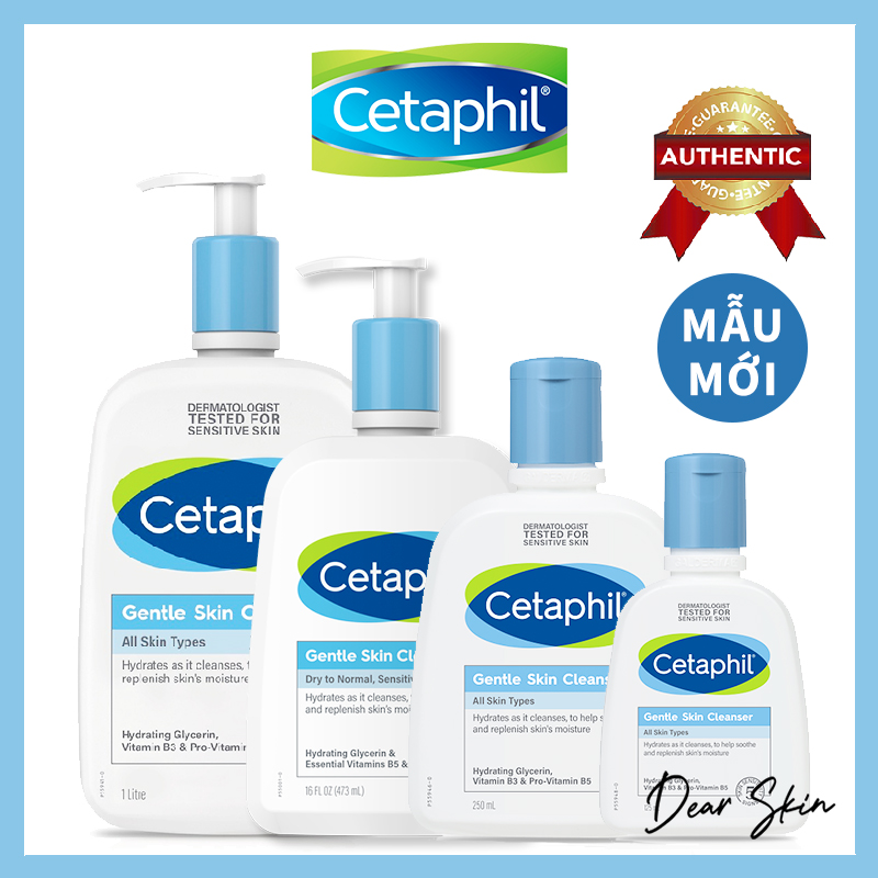 Sữa Rửa Mặt Cetaphil Gentle Skin Cleanser 59ml 125ml 250ml 500ml - srm cetaphil dịu nhẹ dành cho da dầu da mụn