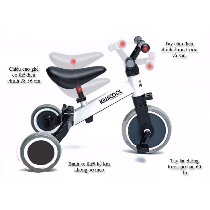 Xe ba bánh trẻ em gấp gọn