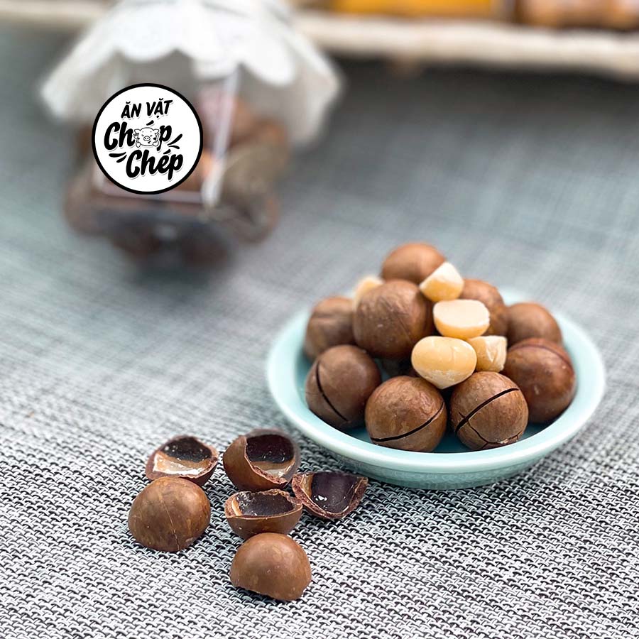 Hạt Macca Tây Nguyên - Hộp 150g- Hạt Hoa Quả Sấy Khô (Ăn Vặt Chóp Chép)